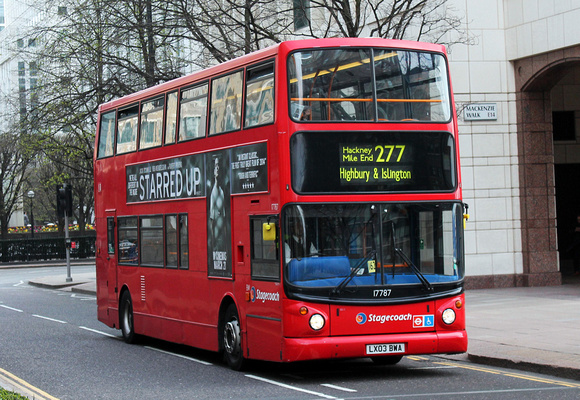 Route 277, Stagecoach London 17787, LX03BWA, Canary Wharf
