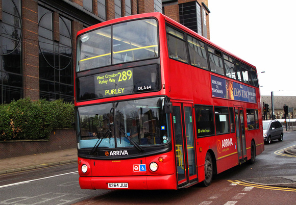 Route 289, Arriva London, DLA64, S264JUA, West Croydon