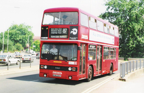 Route 87, Stagecoach East London, T630, NUW630Y, Romford