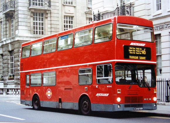 Route N6, Metroline, M1349, C349BUV, Trafalgar Square