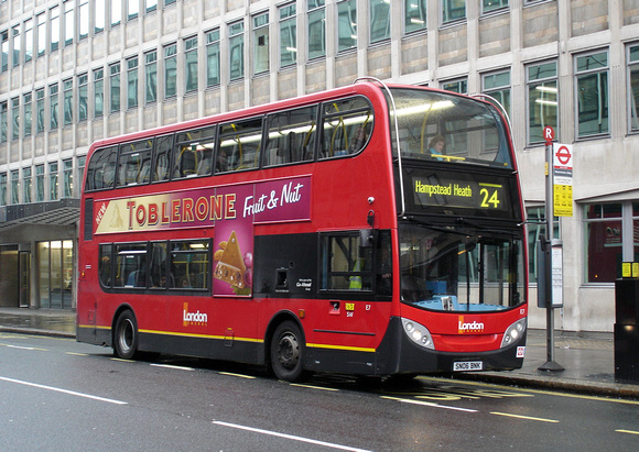 Route 24, London General, E7, SN06BNK, Westminster