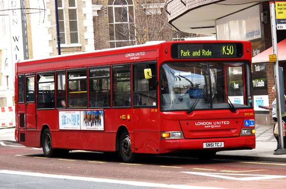 Route K50, London United, DPS588, SN51TCJ, Kingston