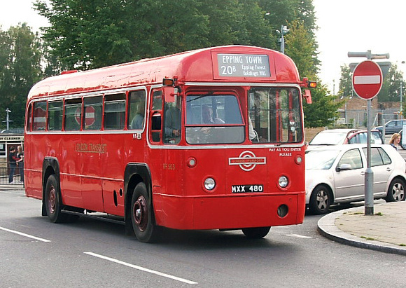 Route 20B, London Transport, RF503, MXX480, Loughton Station