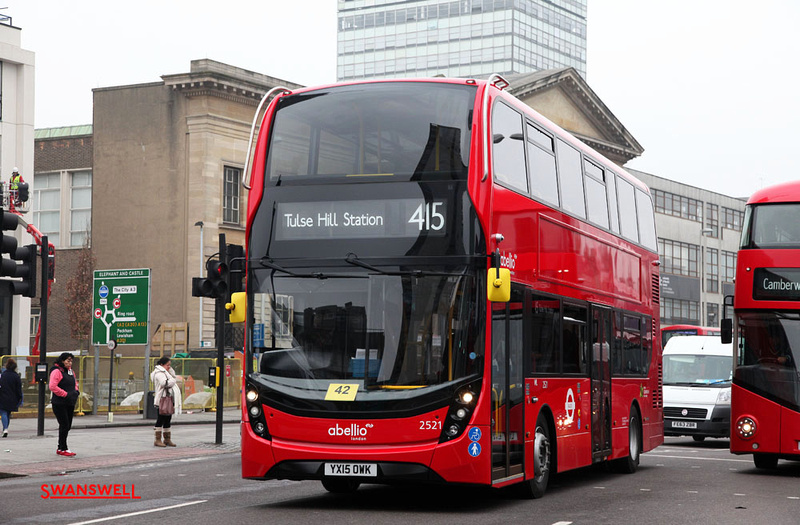 London Bus Routes Route 415 Old Kent Road Tesco Tulse Hill Station