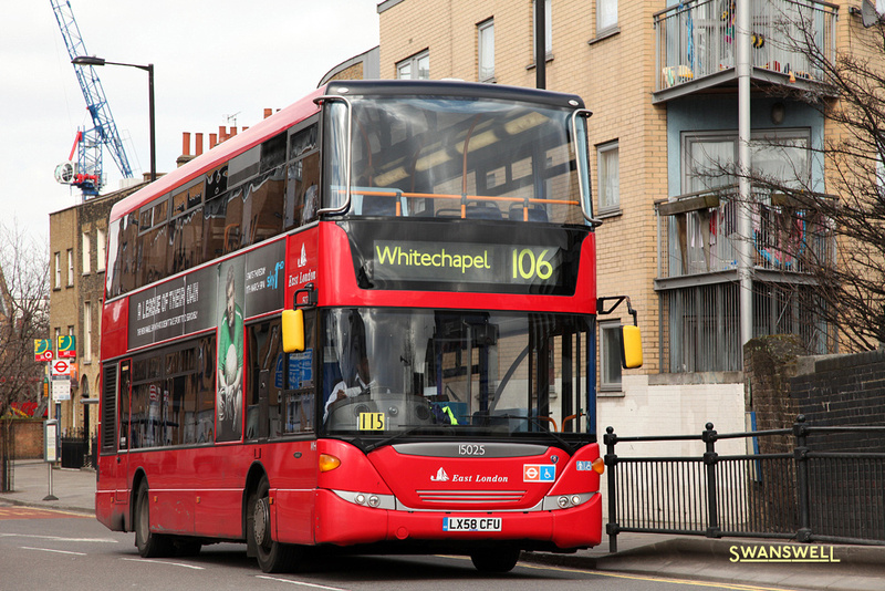 London Bus Routes Route 106 Finsbury Park Station Whitechapel