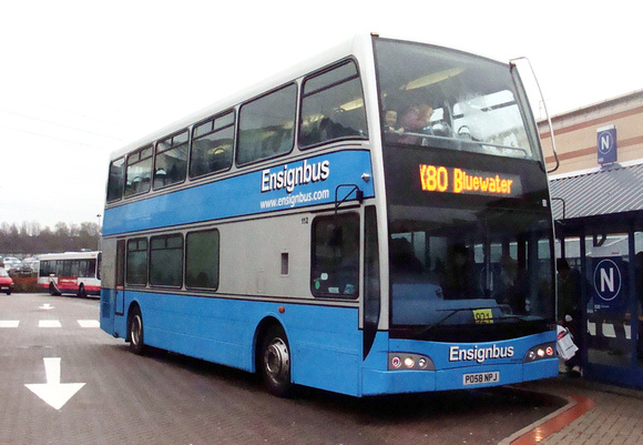 Route X80, Ensignbus 112, PO58NPJ, Lakeside