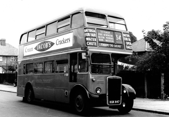 Route 34B, London Transport, RTW147, KGK647