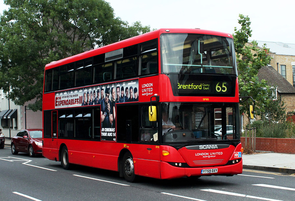 Route 65, London United RATP, SP105, YT59DXY, Brentford