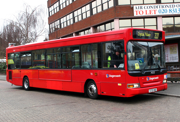 Route 227, Stagecoach London 34232, X232WNO, Bromley