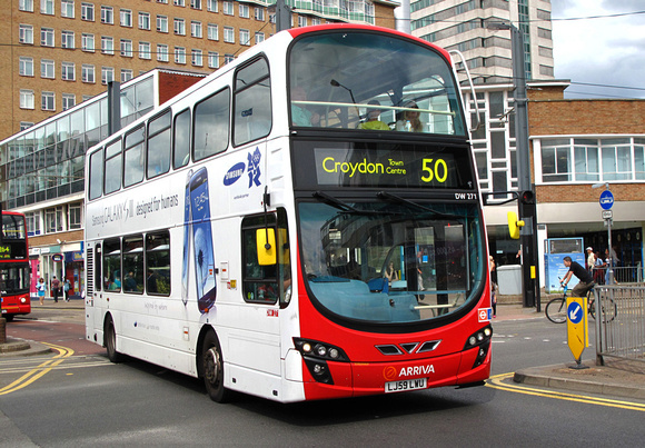 Route 50, Arriva London, DW271, LJ59LWU, Croydon