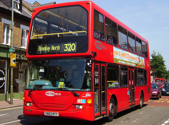 Route 320, Metrobus 486, YN53RYY, Bromley