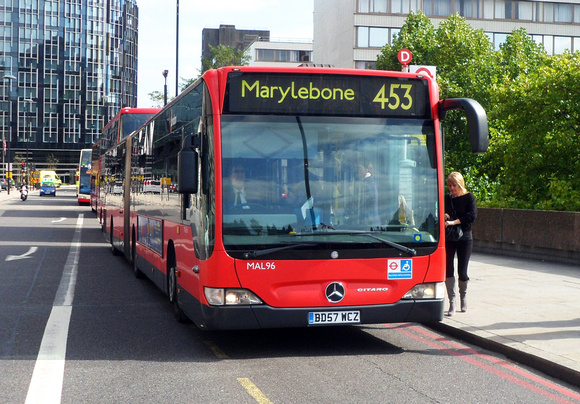 Route 453, London General, MAL96, BD57WCZ, Westminster Bridge