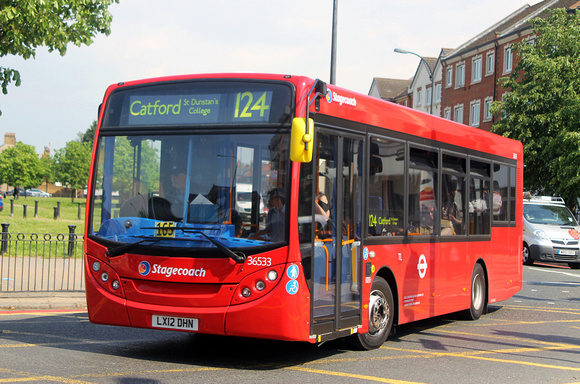 Route 124, Stagecoach London 36533, LX12DHN, Catford