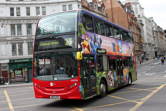Route 23, Tower Transit, DN33781, SN12AVX, Ludgate Circus