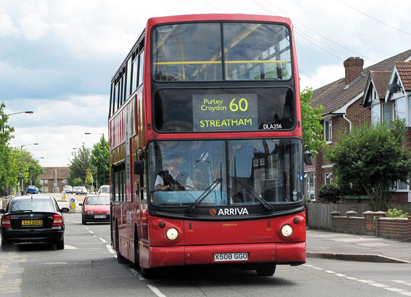 Route 60, Arriva London, DLA256, X508GGO, Pollards Hill