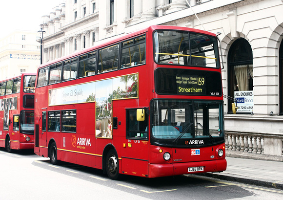 Route 159, Arriva London, VLA154, LJ55BRX, Piccadilly Circus