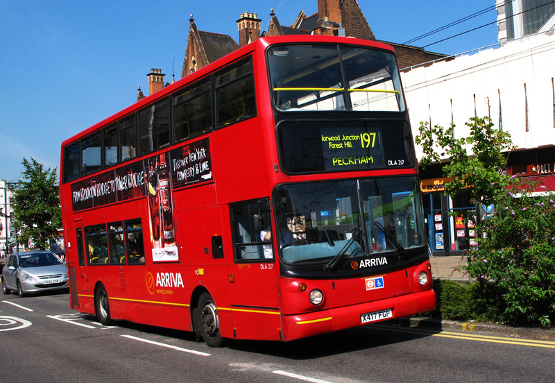 London Bus Routes | Route 197: Croydon Town Centre - Peckham | Route 197, Arriva London, DLA217