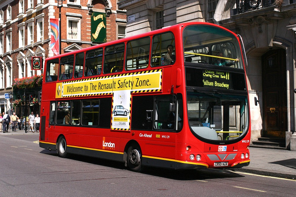 Route 11, London General, WVL129, LX53AZA, Whitehall