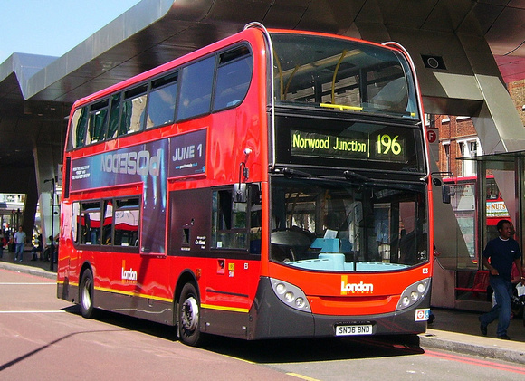 Route 196, London General, E3, SN06BND, Vauxhall