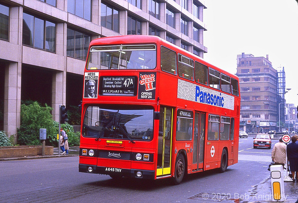 Route 47A, London Transport, T1045, A645THV, Aldgate