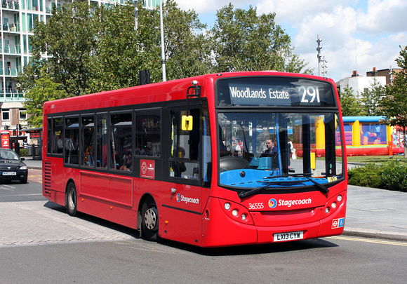 Route 291, Stagecoach London 36555, LX13CYW, Woolwich