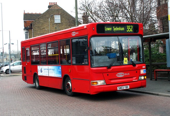 Route 352, Metrobus 280, SN03YBX, Bromley