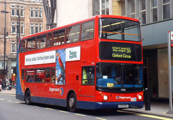 Route 55, Stagecoach London 17808, LX03BXC, Oxford Circus