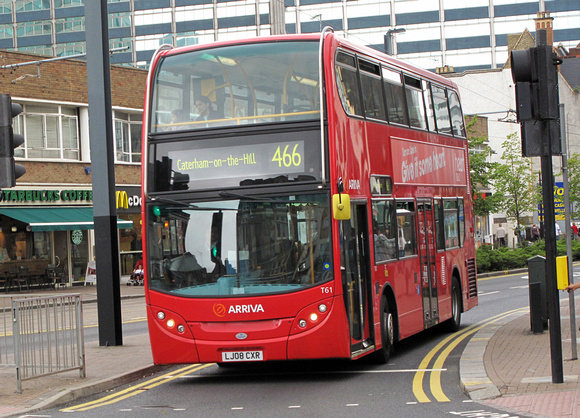 Route 466, Arriva London, T61, LJ08CXR, Croydon