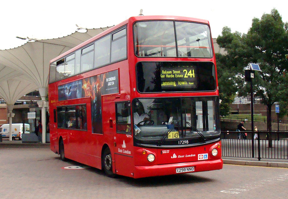 Route 241, East London ELBG 17298, X298NNO, Stratford