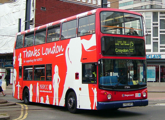 Route 75, Stagecoach London 17584, LV52HFS, Croydon