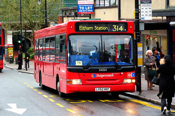 Route 314, Stagecoach London 34354, LV52HKF, Bromley South