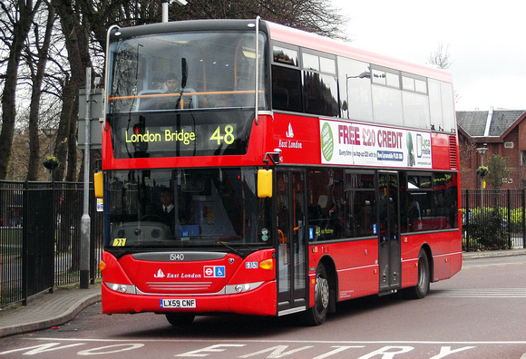 Route 48, East London ELBG 15140, LX59CNF, Walthamstow