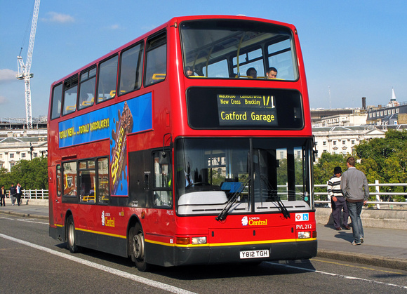 Route 171, London Central, PVL212, Y812TGH, Waterloo