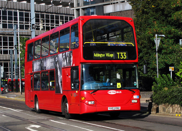 Route T33, Metrobus 445, YV03RAU, Croydon