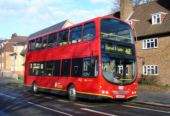 Route 468, London Central, WVL218, LX06DZA, South Croydon
