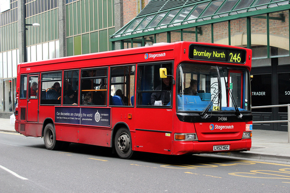 Route 246, Stagecoach London 34366, LV52HGC, Bromley