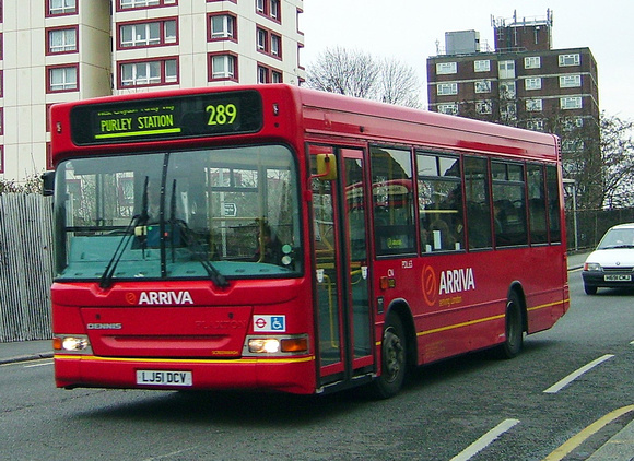 Route 289, Arriva London, PDL63, LJ51DCV, Croydon