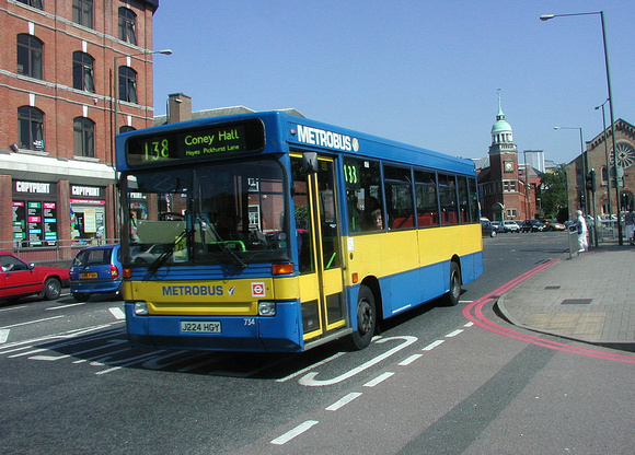 Route 138, Metrobus 734, J224HGY, Bromley