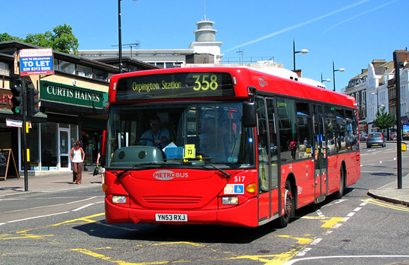 Route 358, Metrobus 517, YN53RXJ, Bromley South