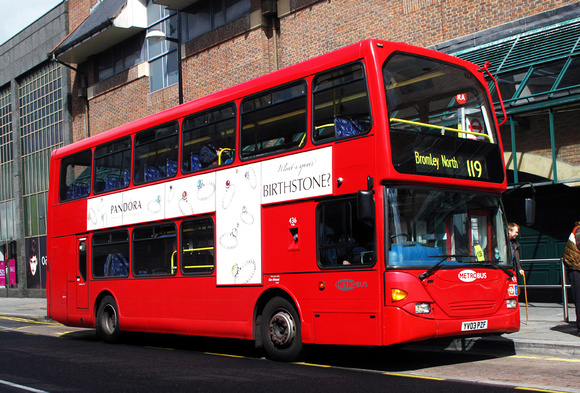 Route 119, Metrobus 436, YV03PZF, Bromley
