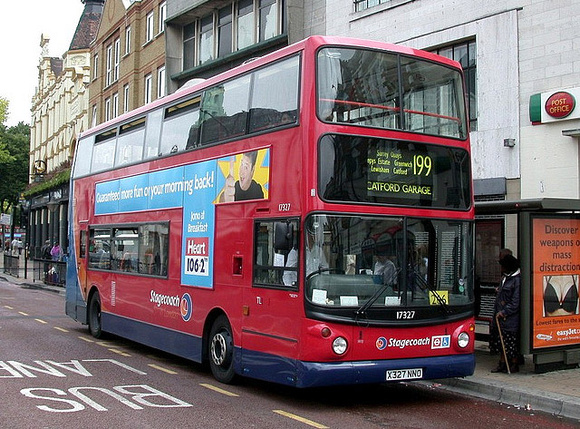 Route 199, Stagecoach London 17327, X327NNO, Catford