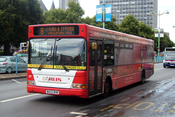 Route 8, Plymouth Citybus 67, WA03BHW, Plymouth