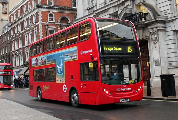 Route 15, Stagecoach London 12139, LX61DDN, Whitehall