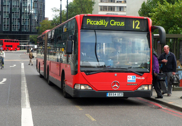Route 12, London Central, MAL66, BX54UCO, Westminster Bridge
