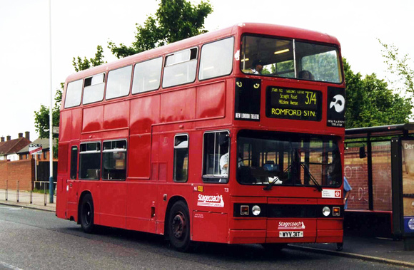 Route 374, Stagecoach London, T31, WYV31T, Romford