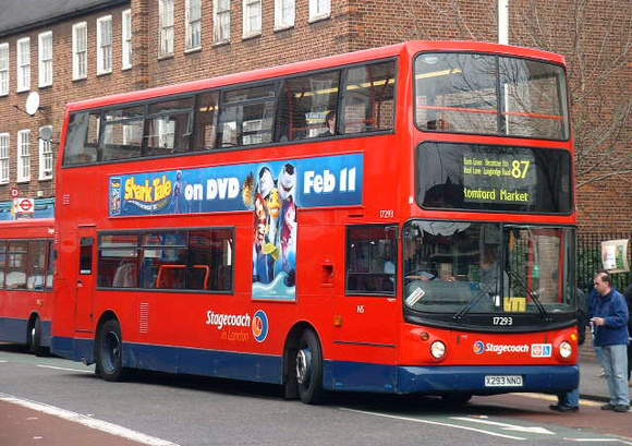 Route 87, Stagecoach London 17293, X293NNO, Barking