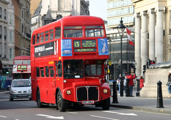 Route 13, London Sovereign, RM191, AST416A, Trafalgar Square