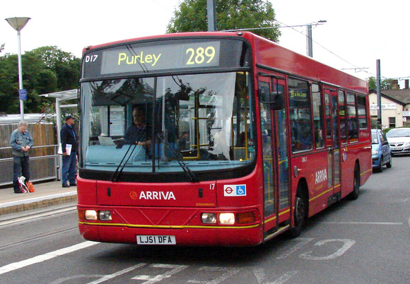 Route 289, Arriva London, DWL17, LJ51DFA, West Croydon