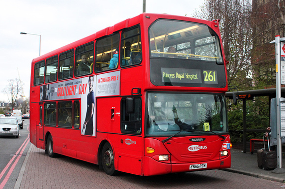 Route 261, Metrobus 909, YN55PZM, Bromley North
