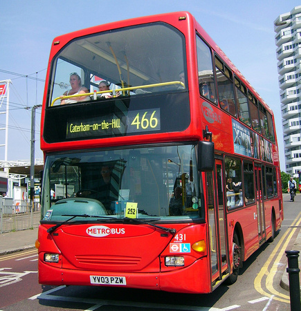Route 466, Metrobus 431, YV03PZW, Croydon